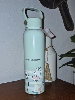 Miffy + Starbucks Mint Green  Stainless Water Bottle